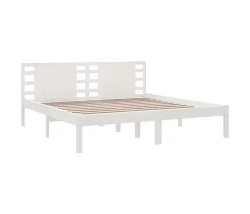 Lovos Rėmas Be Čiužinio, Baltas, 200X200cm Pušies Masyvas