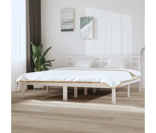 Lovos Rėmas Be Čiužinio, Baltas, 200X200cm Pušies Masyvas