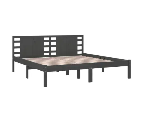 Lovos Rėmas, Pilkos Spalvos, 200X200cm Pušies Medienos Masyvas