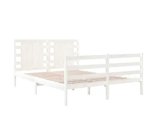 Gulta Bez Matrača, Balts, 120X190 Cm, Priedes Masīvkoks Vidaxl