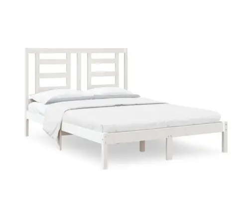 Lovos Rėmas, Baltas, 120X190cm Medienos Masyvas, Dvivietis