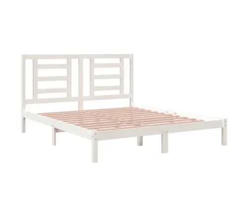 Gulta Bez Matrača, Balts, 160X200 Cm, Priedes Masīvkoks Vidaxl