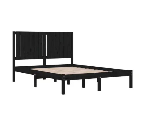 Lovos Rėmas, Juodos Spalvos, 140X190cm Pušies Medienos Masyvas