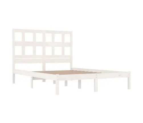 Gulta Bez Matrača, Balts, 140X200 Cm, Priedes Masīvkoks Vidaxl