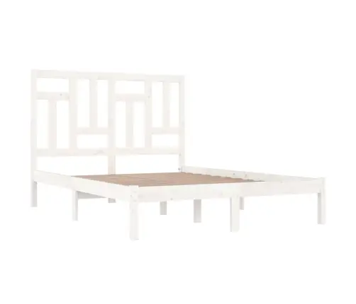 Gultas Rāmis, Balts, Masīvkoks, 120X190 Cm, Divvietīgs Vidaxl