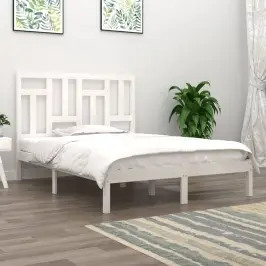 Lovos Rėmas Be Čiužinio, Balta, 140X190cm Pušies Masyvas
