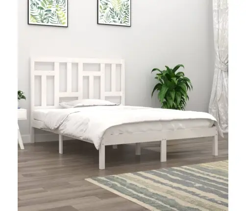 Lovos Rėmas Be Čiužinio, Balta, 140X190cm Pušies Masyvas Lovos Rėmas Be Čiužinio, Balta, 140X190cm Pušies Masyvas