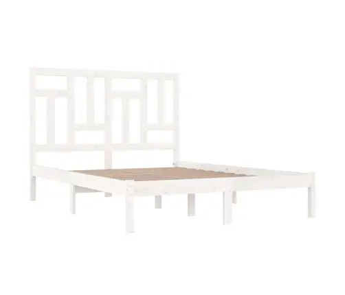 Gulta Bez Matrača, Balts, 200X200 Cm, Priedes Masīvkoks Vidaxl