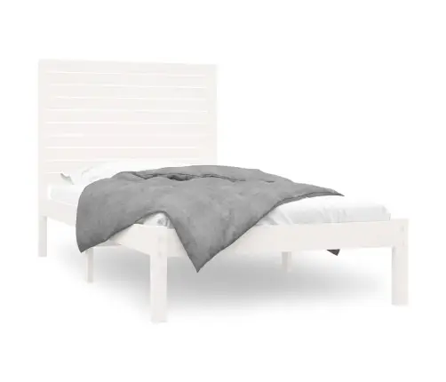Gultas Rāmis, Balts, Masīvkoks, 90X200 Cm Vidaxl