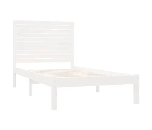 Gultas Rāmis, Balts, Masīvkoks, 90X200 Cm Vidaxl
