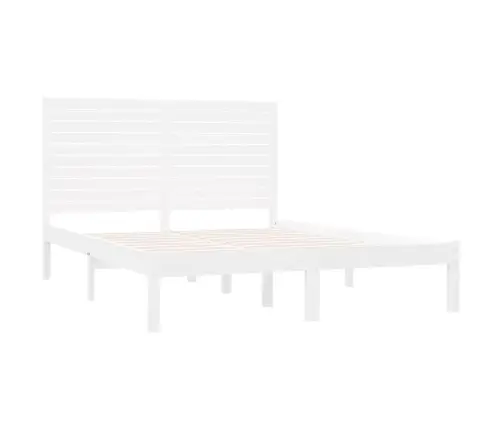 Gultas Rāmis, Balts, Masīvkoks, 120X200 Cm Vidaxl