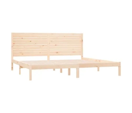 Led-Voodiraam, Valge, 180 X 200 cm Täispuit