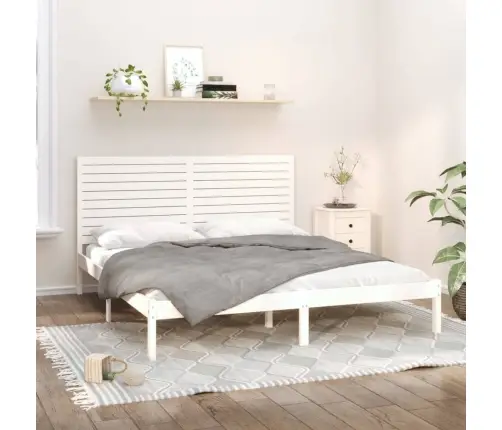 Gultas Rāmis, Balts, Masīvkoks, 200X200 Cm Vidaxl