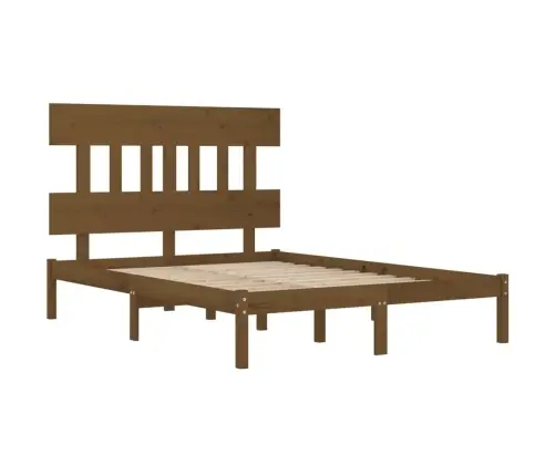 Gultas Rāmis, Medus Brūns, Masīvkoks, 200X200 Cm Vidaxl