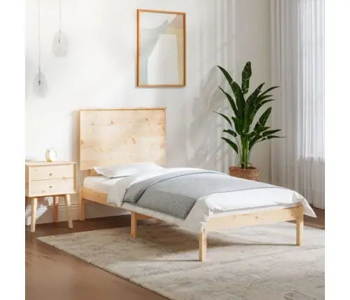 Gultas Rāmis, Masīvkoks, 75X190 Cm, Mazs, Vienvietīgs Vidaxl