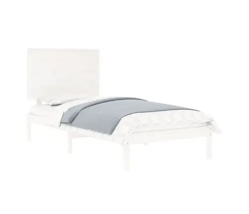 Gulta Bez Matrača, Balts, 90X200 Cm, Priedes Masīvkoks Vidaxl