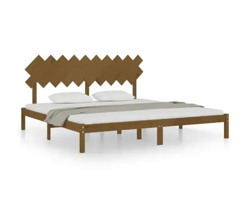 Voodiraam, Meepruun, 200 X 200 cm Männipuit