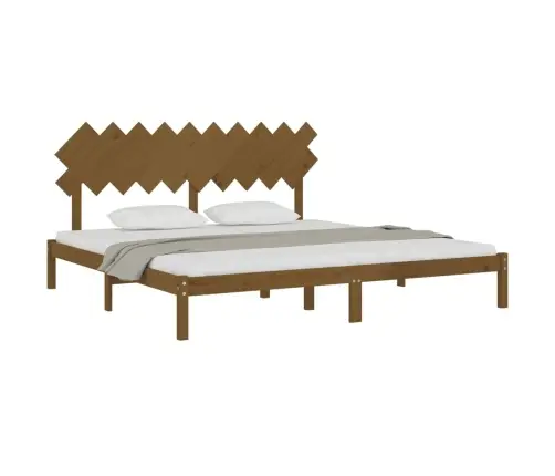 Voodiraam, Meepruun, 200 X 200 cm Männipuit