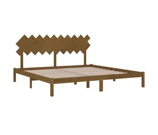 Voodiraam, Meepruun, 200 X 200 cm Männipuit