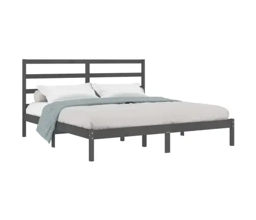 Voodiraam, Hall, Täismännipuit, 200 X 200 Cm