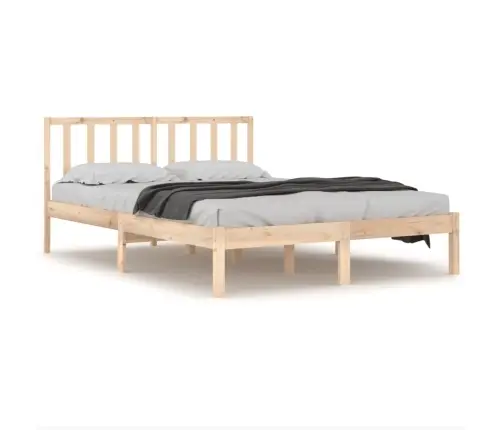 Gultas Rāmis, Priedes Masīvkoks, 120X190 Cm, Mazs, Divvietīgs Vidaxl