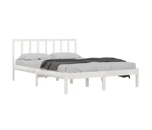 Lovos Rėmas, Baltas, 160X200 cm Pušies Medienos Masyvas