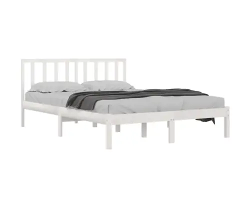 Gultas Rāmis, Balts, Priedes Masīvkoks, 200X200 Cm Vidaxl