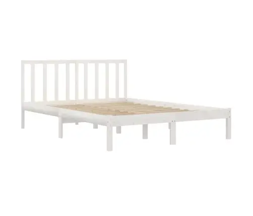 Gultas Rāmis, Balts, Priedes Masīvkoks, 200X200 Cm Vidaxl