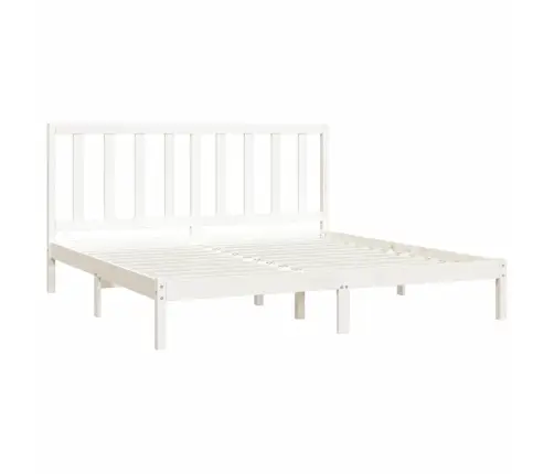 Lovos Rėmas, Baltos Spalvos, 200X200cm Pušies Medienos Masyvas