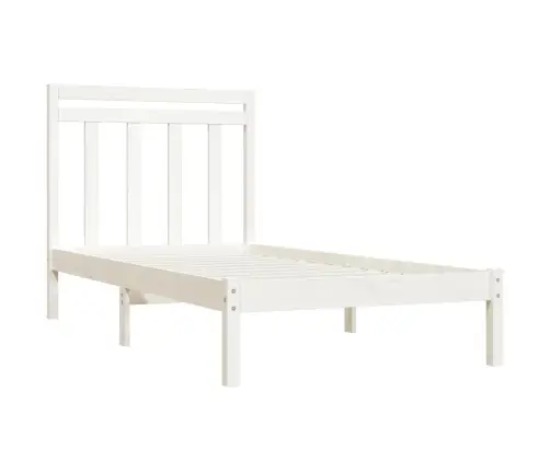 Gultas Rāmis, Balts, Masīvkoks, 100X200 Cm Vidaxl