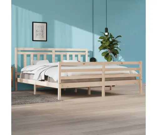 Voodiraam, Täispuit, 200 X 200 Cm