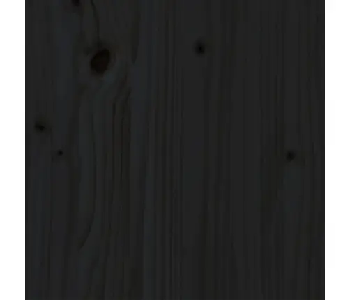 Voodiraam, Must, Täismännipuit, 75 X 190 Cm