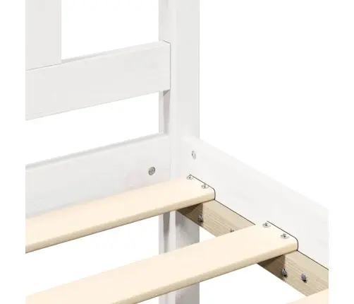 Gultas Rāmis, Balts, Masīvkoks, 120X190 Cm, Divvietīgs Vidaxl