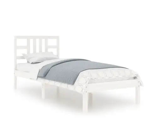 Gultas Rāmis, Balts, Masīvkoks, 100X200 Cm Vidaxl