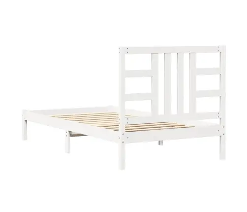 Gultas Rāmis, Balts, Masīvkoks, 100X200 Cm Vidaxl