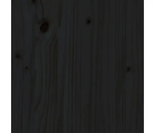 Voodiraam, Must, Täispuit, 100 X 200 Cm