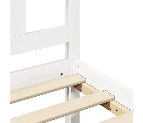 Gultas Rāmis, Balts, Masīvkoks, 150X200 Cm, Liels, Divvietīgs Vidaxl