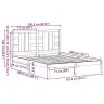 Gultas Rāmis, Balts, Masīvkoks, 150X200 Cm, Liels, Divvietīgs Vidaxl