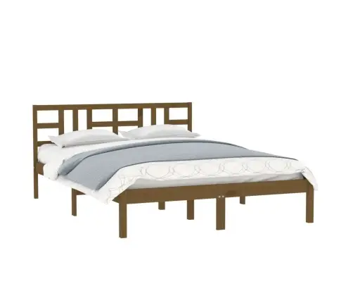 Gultas Rāmis, Medus Brūns, Masīvkoks, 200X200 Cm Vidaxl