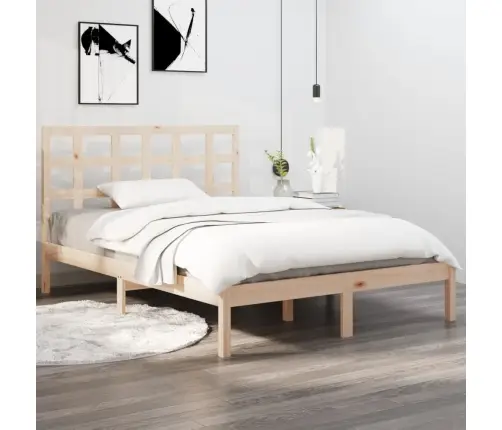 Voodiraam, Täismännipuit, 120 X 190 Cm