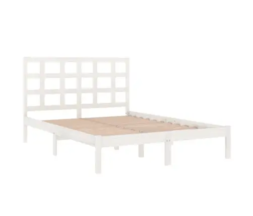 Gultas Rāmis, Balts, Masīvkoks, 200X200 Cm Vidaxl