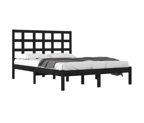 Lovos Rėmas, Juodos Spalvos, 200X200cm Medienos Masyvas