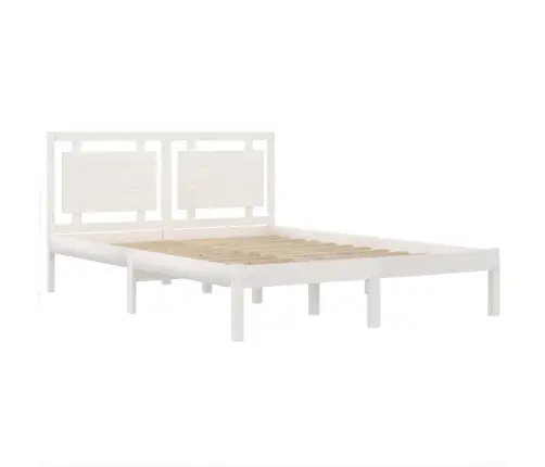 Gultas Rāmis, Balts, Masīvkoks, 200X200 Cm Vidaxl