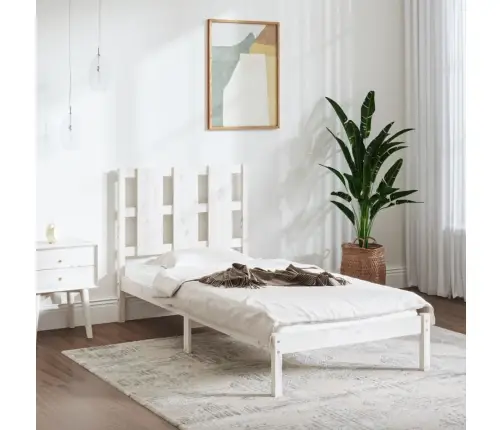 Voodiraam Ilma Madratsita, Valge, 90 X 200 cm Männipuit