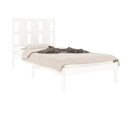 Gulta Bez Matrača, Balta, 100X200 Cm, Priedes Masīvkoks Vidaxl