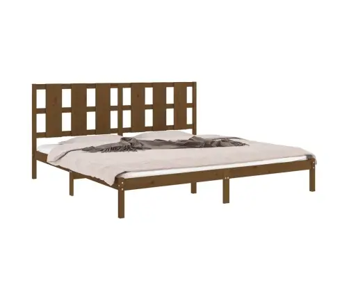 Voodiraam, Meepruun, Täismännipuit, 200 X 200 Cm