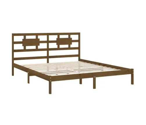 Lovos Rėmas, Medaus Rudas, 200X200cm Medienos Masyvas