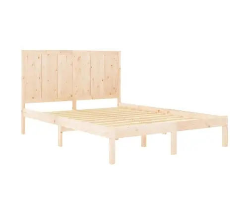 Gulta Bez Matrača, 135X190 Cm, Priedes Masīvkoks Vidaxl