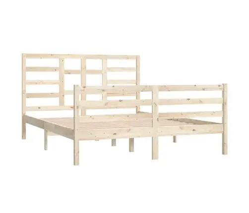 Gultas Rāmis, Masīvkoks, 150X200 Cm, Liels, Divvietīgs Vidaxl