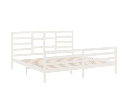 Gultas Rāmis, Balts, Masīvkoks, 200X200 Cm Vidaxl